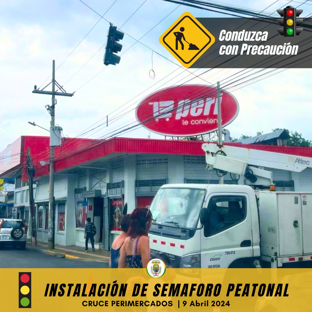 Instalación de semáforo peatonal